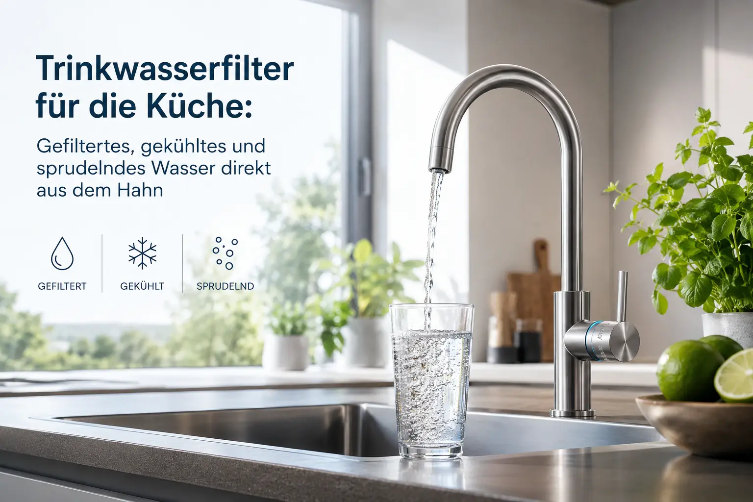 Trinkwasserfilter Fuer Die Kueche Gefiltertes Gekuehltes Und Sprudelndes Wasser Direkt Aus Dem Hahn - Trinkwasserfilter Für Die Küche: Gefiltertes, Gekühltes Und Sprudelndes Wasser Direkt Aus Dem Hahn